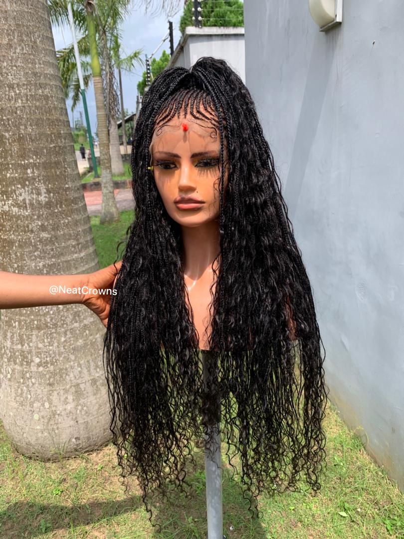 Goddess cornrow braids wig