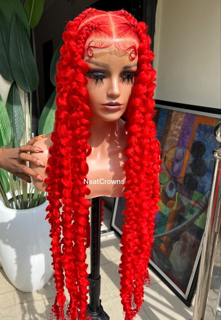 Red jumbo butterfly braids