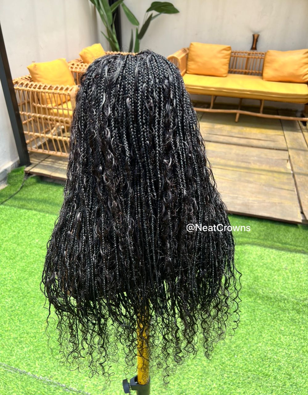 22” Bohemian braided wig