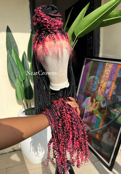 Pink Knotless wig
