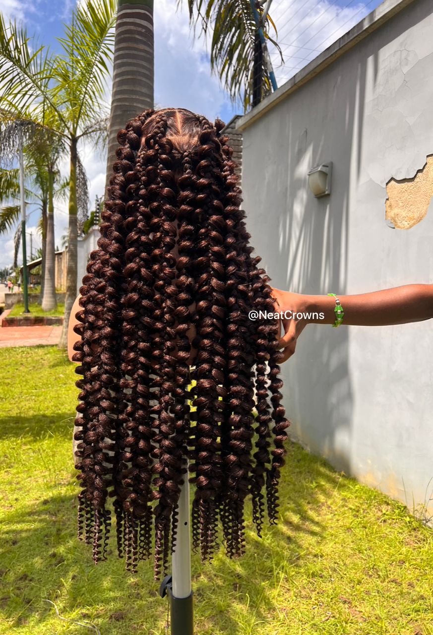 Chocolate bar Butterfly braids wig