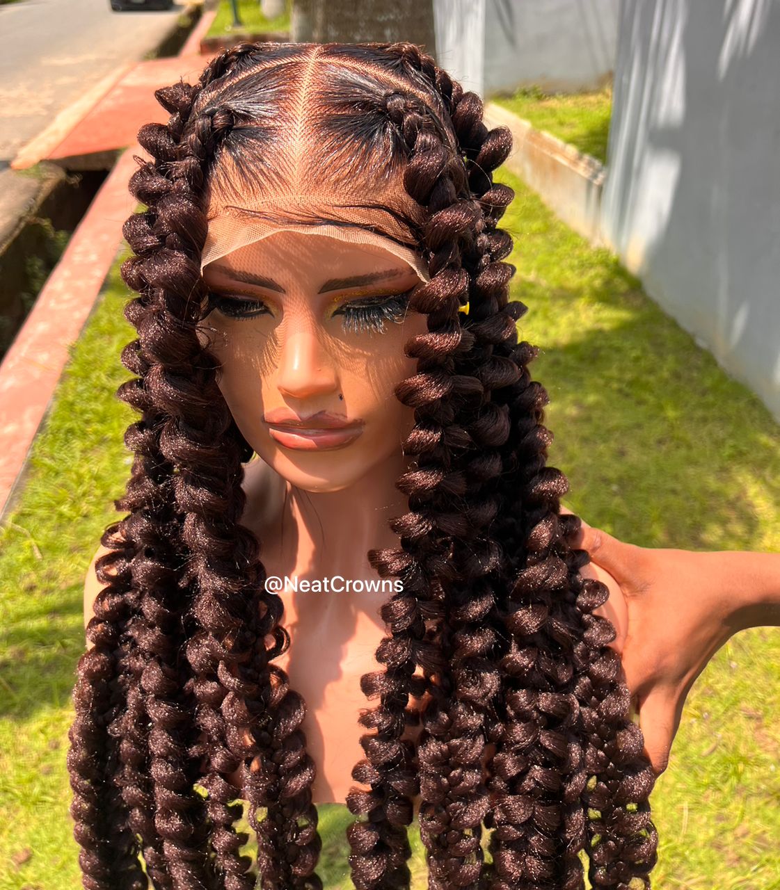 Chocolate bar Butterfly braids wig