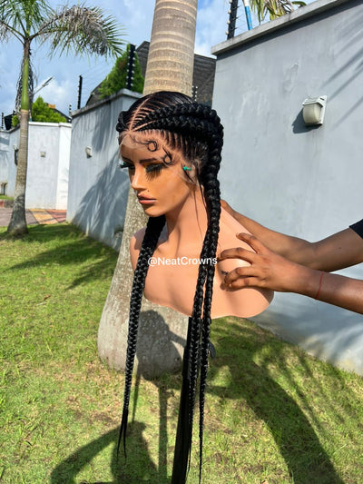 Double Dutch pigtail braids