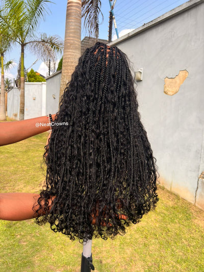Medium bohemian braids wig