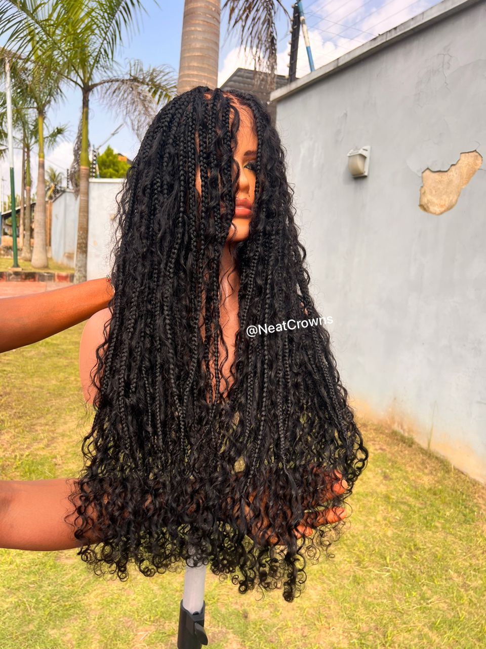 Medium bohemian braids wig