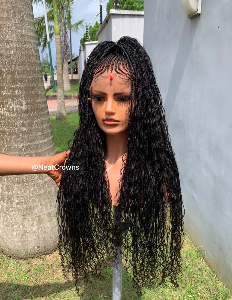 Goddess cornrow braids wig