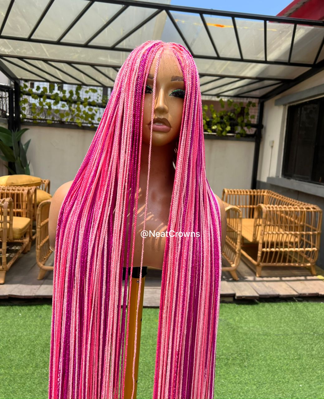 The PINKS Micro braids wig