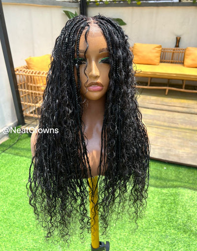 22” Bohemian braided wig