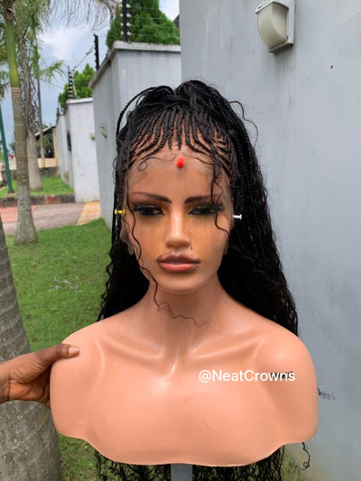 Goddess cornrow braids wig