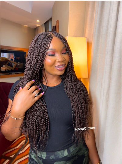 Wavy micro twists wig