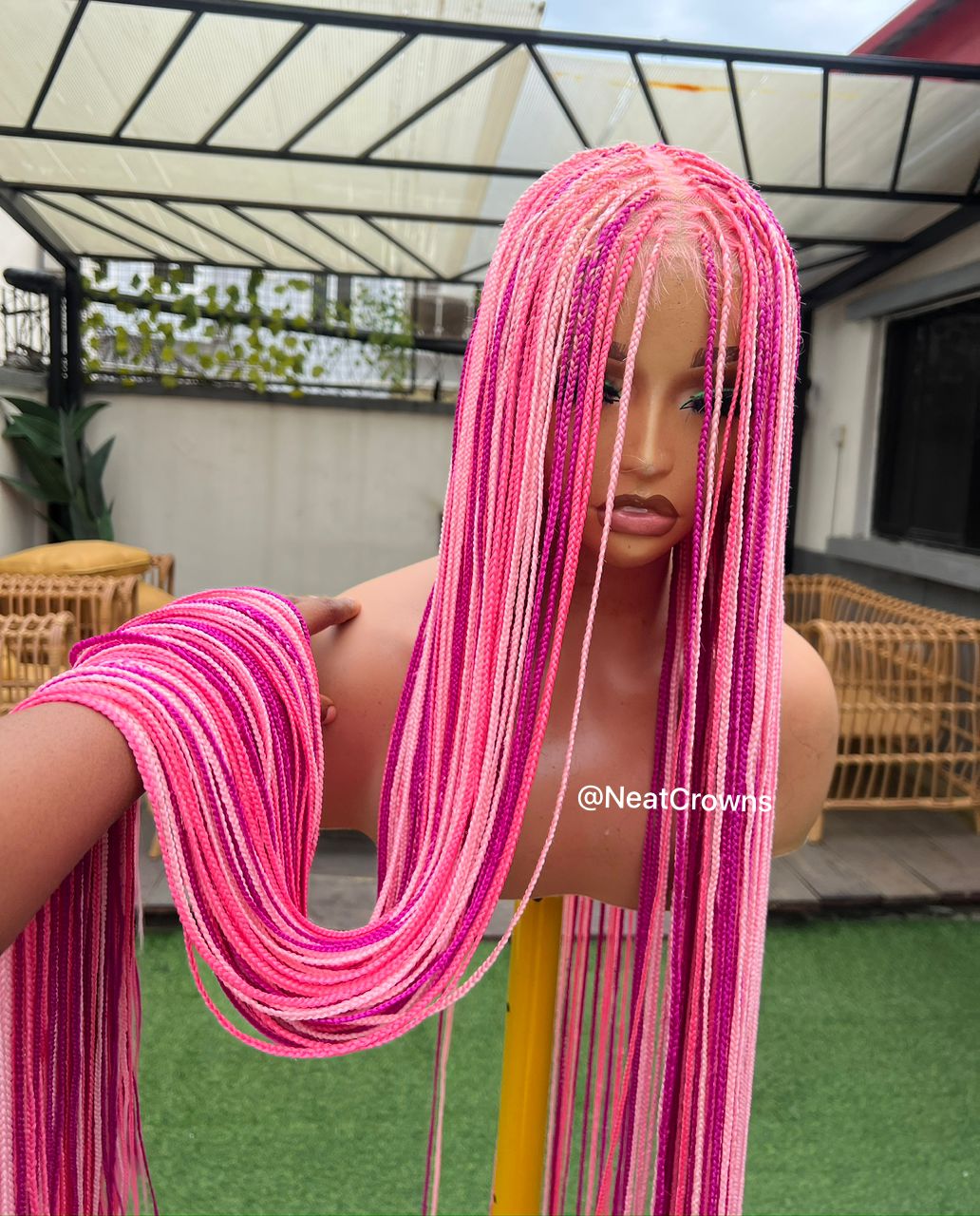 The PINKS Micro braids wig