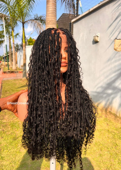 Medium bohemian braids wig