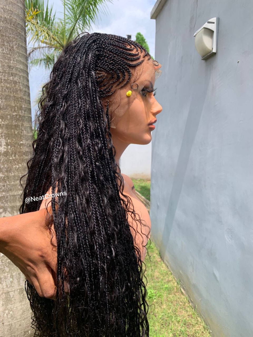 Goddess cornrow braids wig