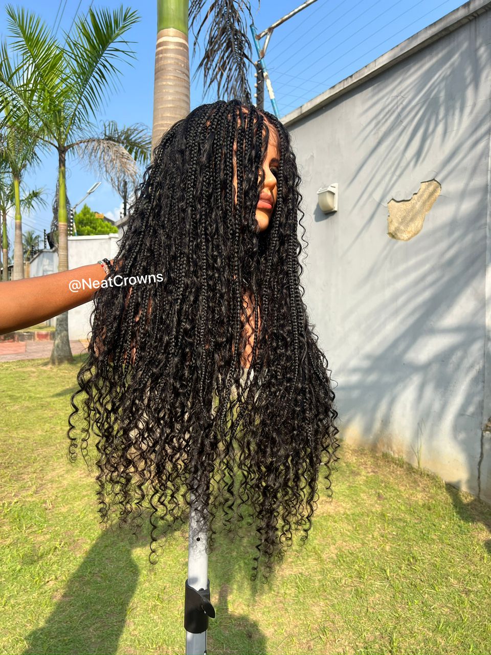 Medium bohemian braids wig