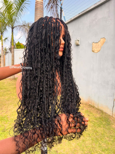 Medium bohemian braids wig