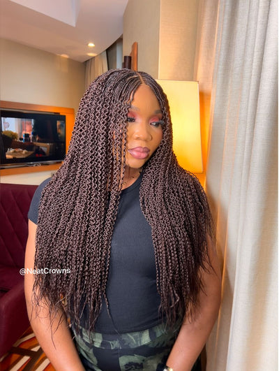 Wavy micro twists wig