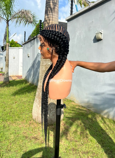 Double Dutch pigtail braids