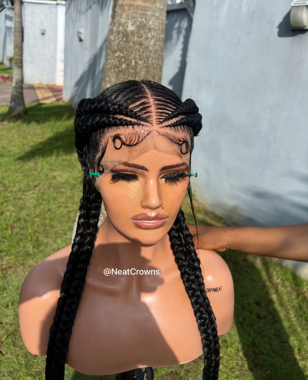 Double Dutch pigtail braids
