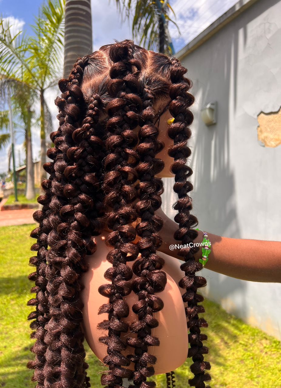 Chocolate bar Butterfly braids wig