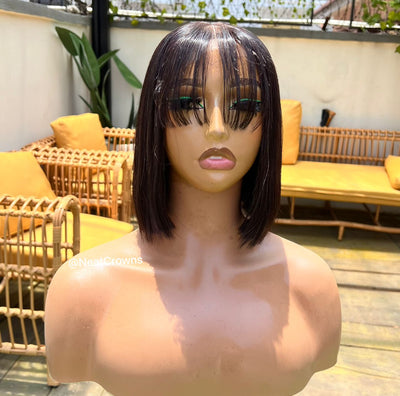 10” human hair bob wig