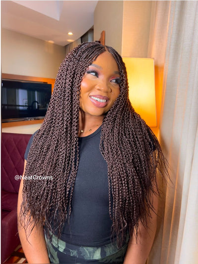 Wavy micro twists wig