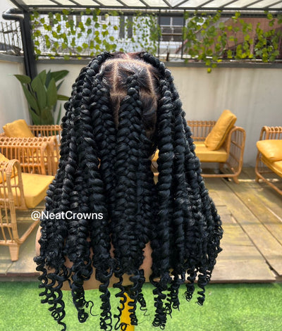 Butterfly braids Black full lace wig