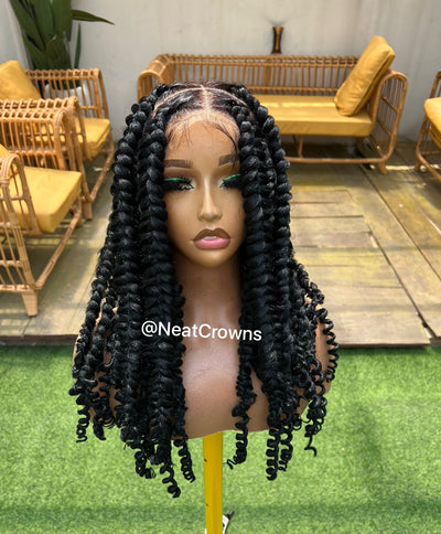 Butterfly braids Black full lace wig