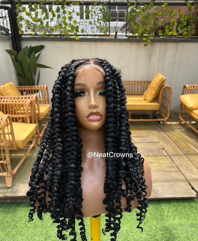 Butterfly braids Black full lace wig