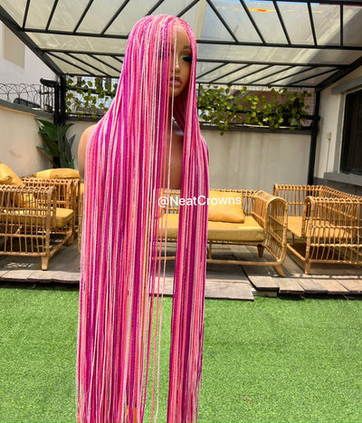 The PINKS Micro braids wig