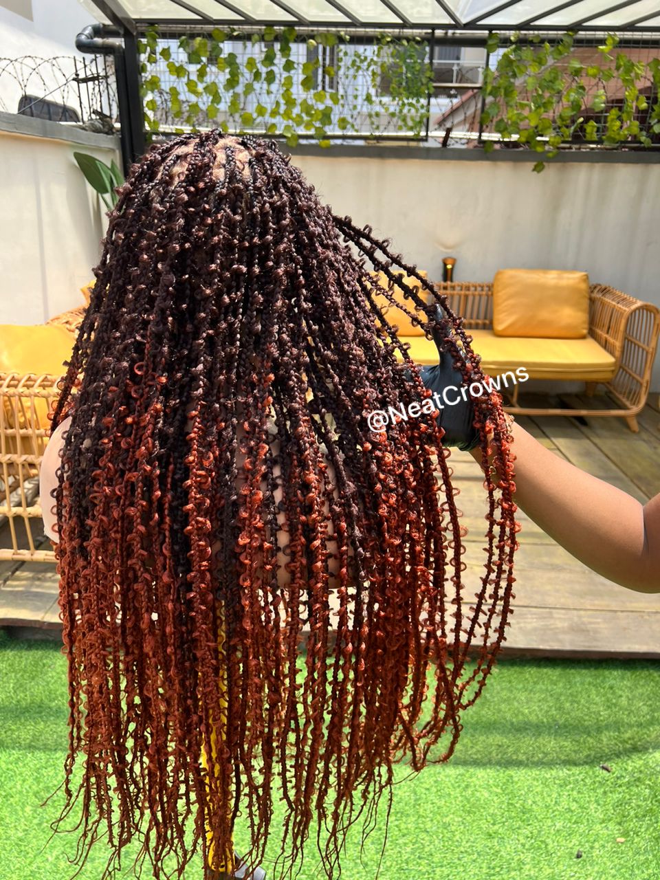 Small ombre Butterfly Knotless braids