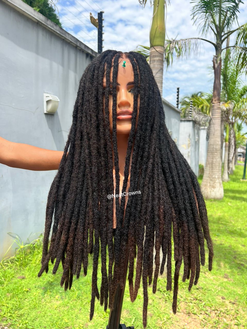 22” Hd full lace Jamaican Rasta human hair locs