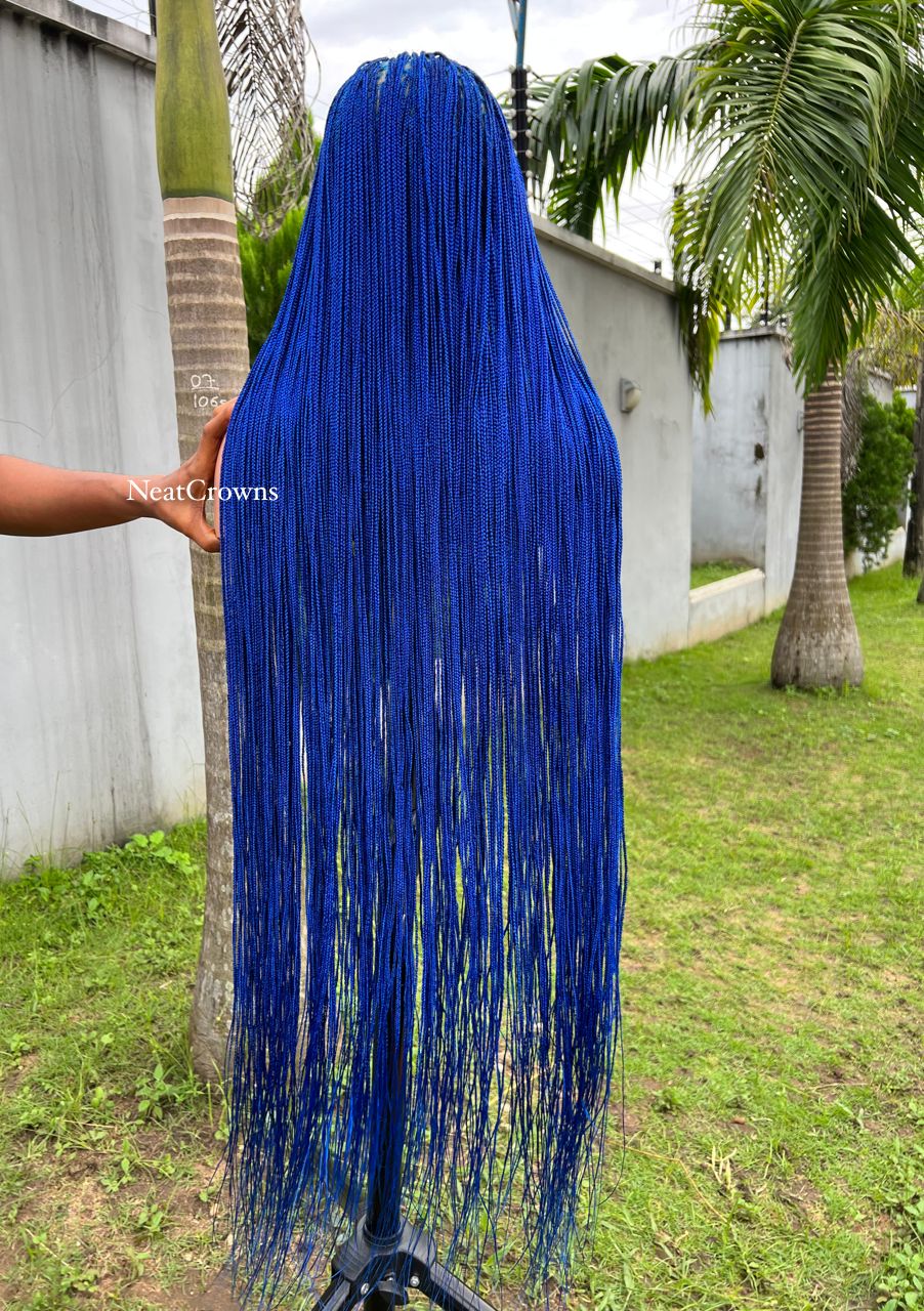 Royal Blue micro Knotless braids SWISS ...