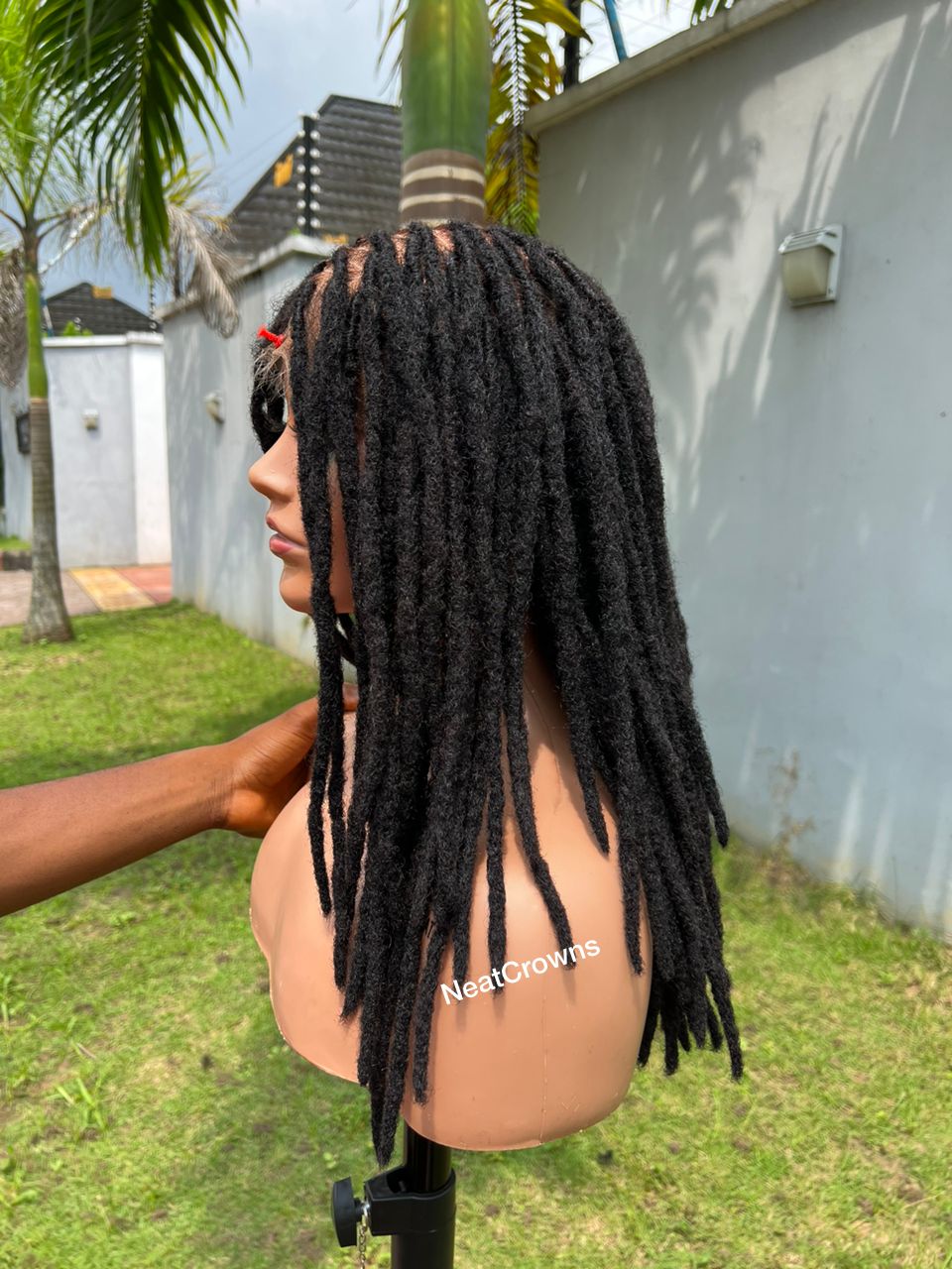 Human hair dreadlock wig best sale