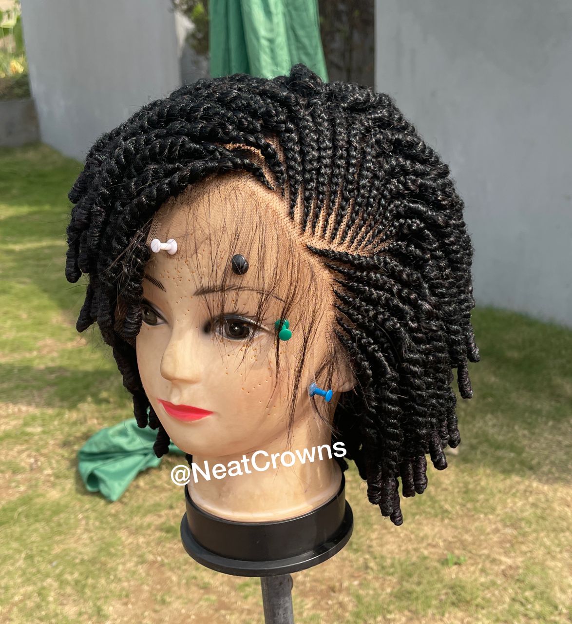 Spring twists frontal wig