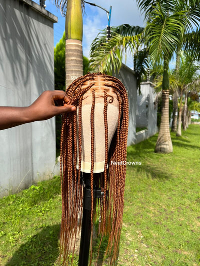 Ginger Knotless braids ready to ship wig