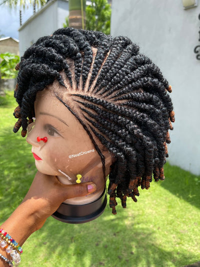 Spring twists frontal wig