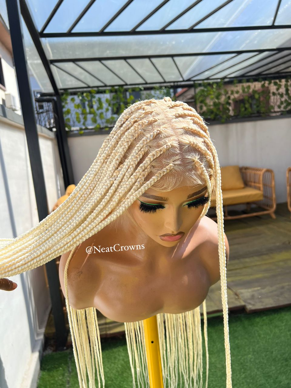 SALES 36” blonde Knotless braids wig