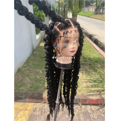 34 inches butterfly braids wig