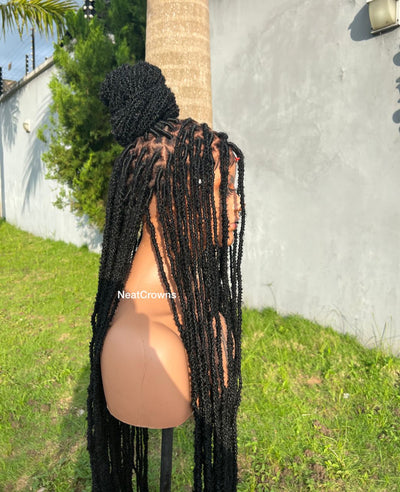 38” locs full lace ready to ship wig