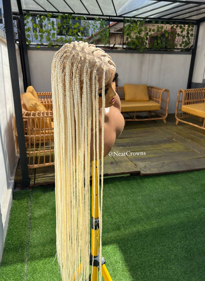 SALES 36” blonde Knotless braids wig