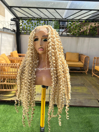 SALES 28” BLONDE Jumbo KNOTLESS BRAIDS WIG