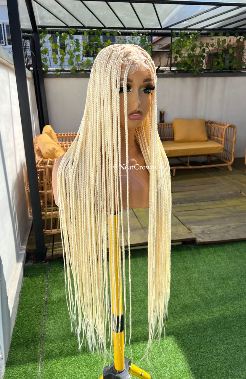 SALES 36” blonde Knotless braids wig