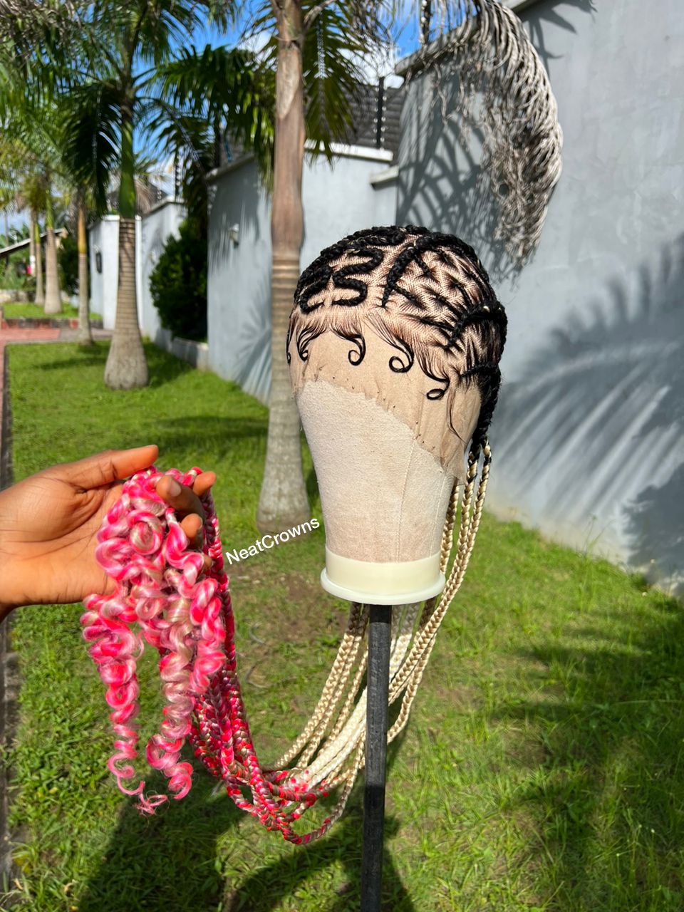 Mahogany braids ready to ship wig