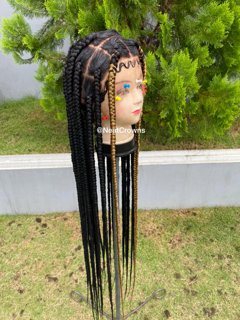 Jumbo Knotless Braided Wig Box braids Full lace braids wig