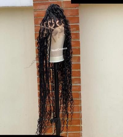 Medium size Bohemian braids wig